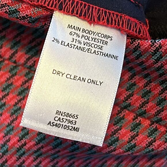 NWT 1901 Simone Pink Plaid Ankle Pants Trousers Size 8 - Picture 7 of 11